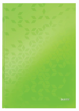 Brulion w kratkę Leitz Wow, A4, twarda oprawa, 80 kartek, zielony